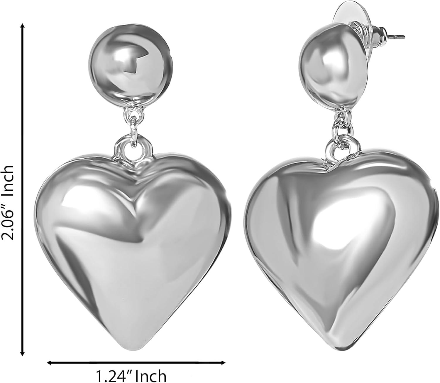 imageJessica Simpson Heart Drop Earrings for Women Dangle Heart Earrings for Women