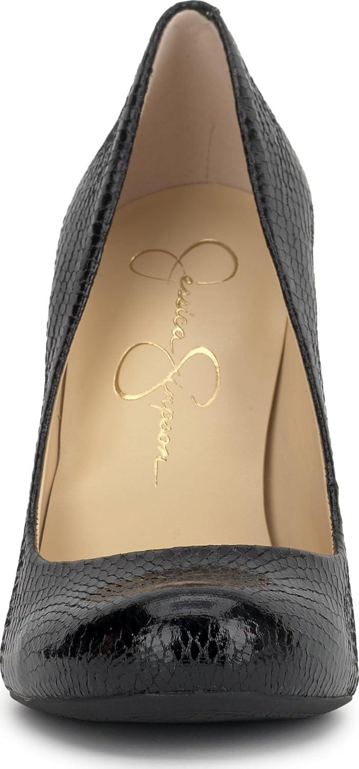 imageJessica Simpson Womens Calie PumpBlack Glazed Snake