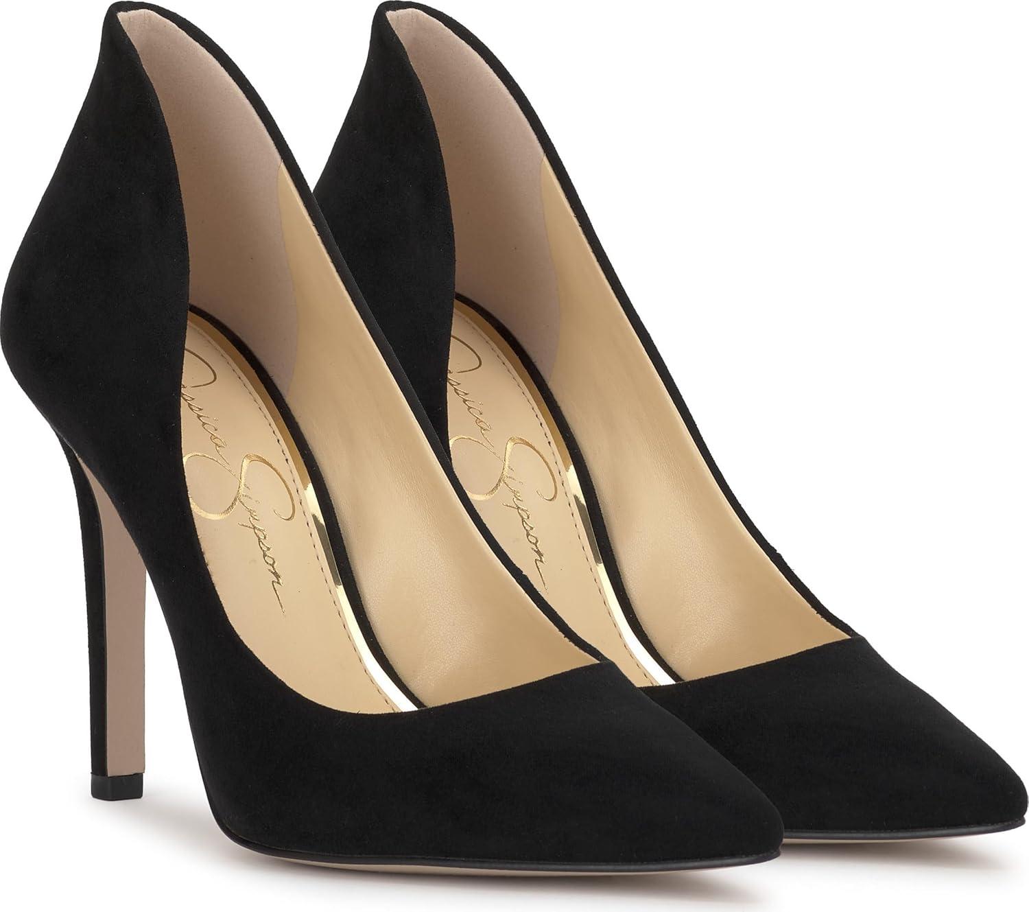 imageJessica Simpson Womens Cambredge Dress PumpBlack Supreme Microsuede