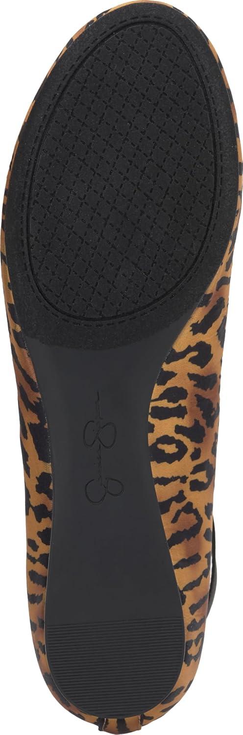 imageJessica Simpson Womens Mandayss CrissCross Ankle Ballet Flats with Straps Natural Tiger Print 8