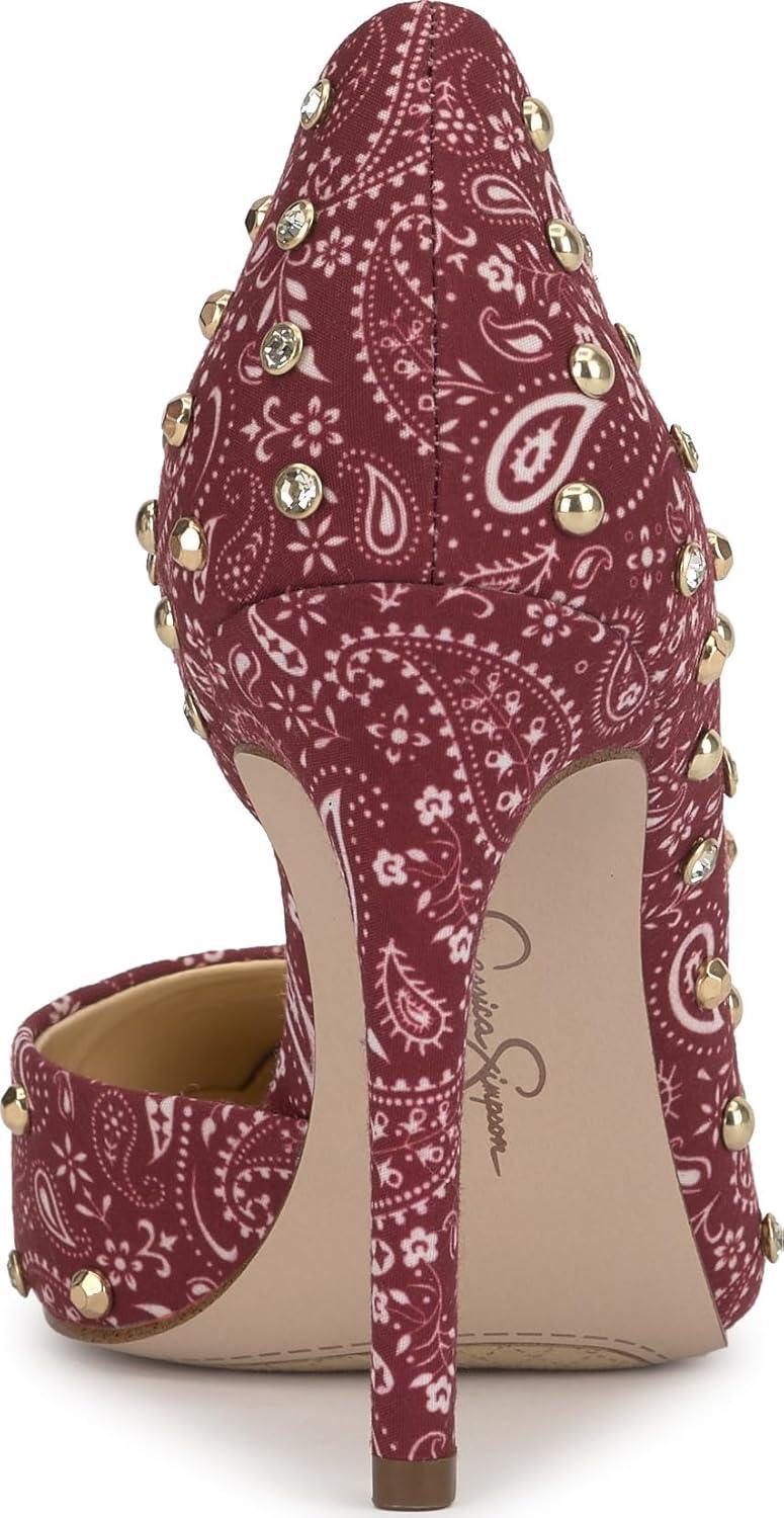 imageJessica Simpson Womens Prizma DOrsay PumpGranadaWhite Bandana Print