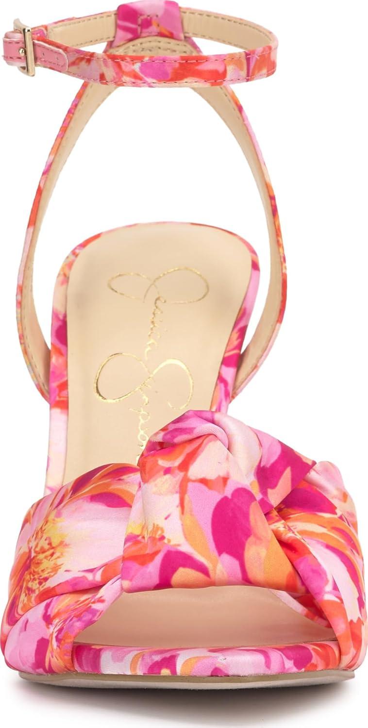 imageJessica Simpson womens NevenyPinkOrange Painterly Floral Satin
