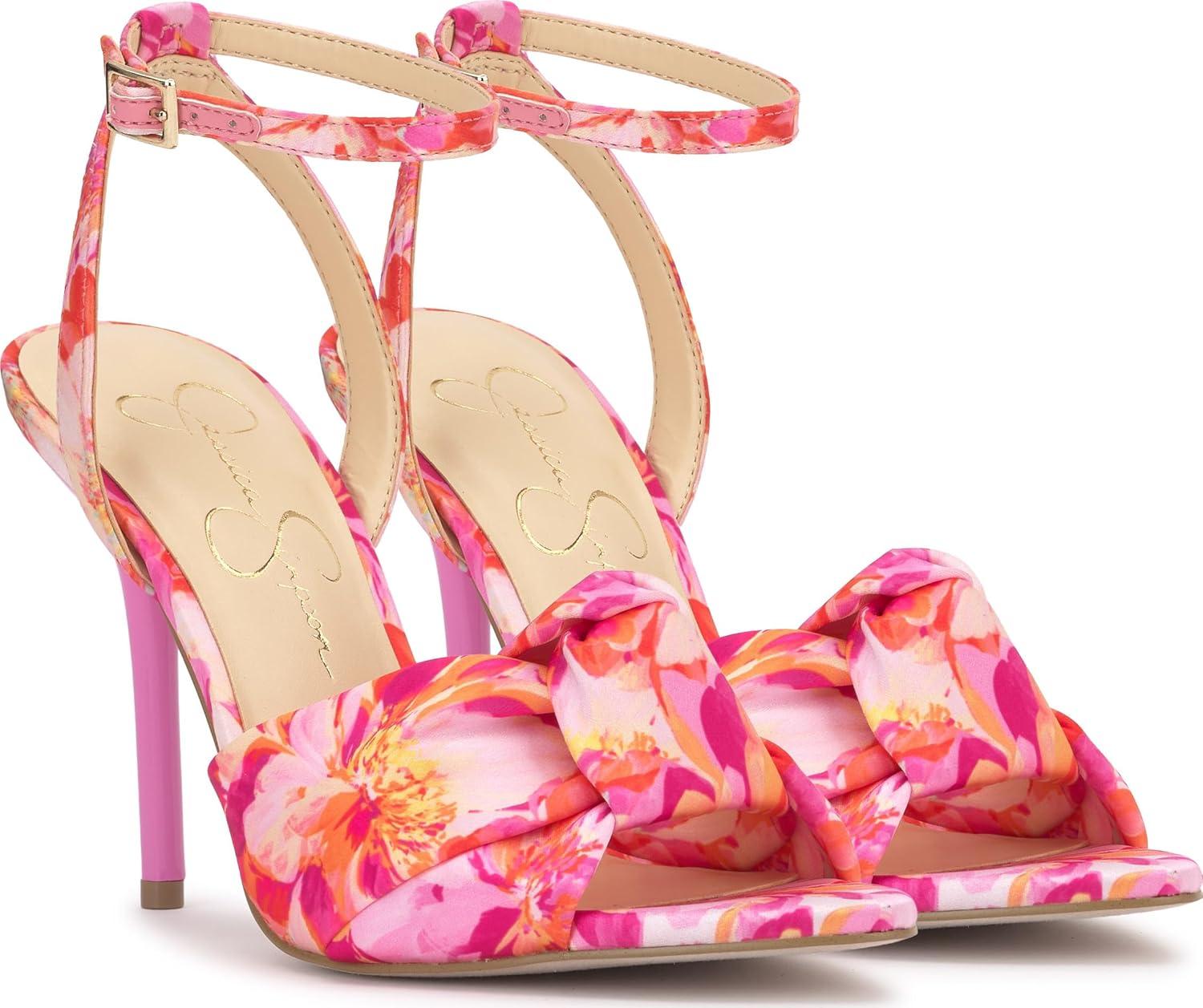 imageJessica Simpson womens NevenyPinkOrange Painterly Floral Satin