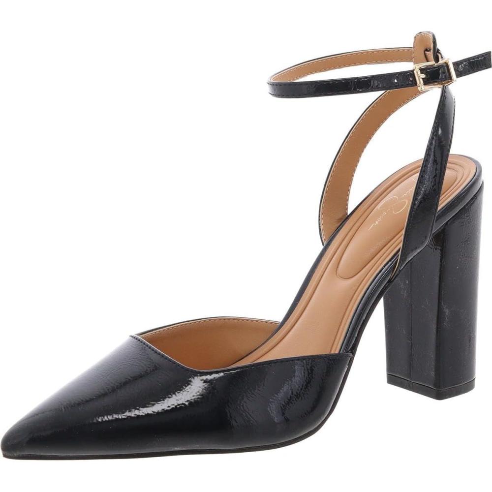 imageJessica Simpson Womens Nazela Pointed Toe PumpsBlack Patent