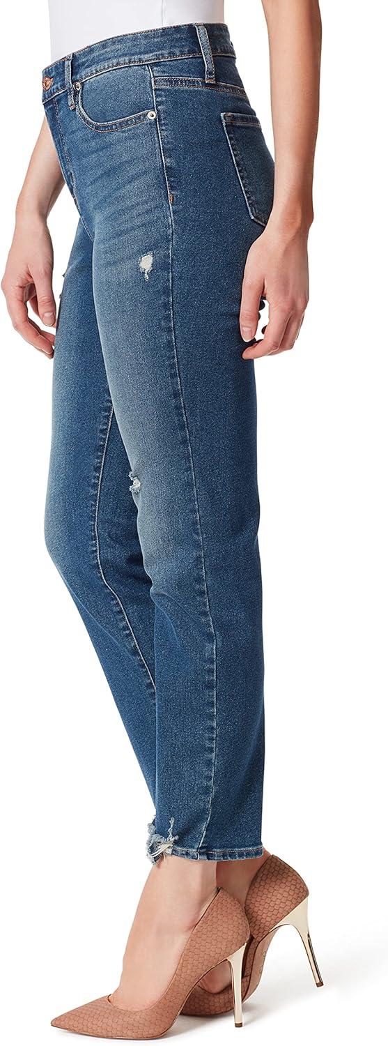imageJessica Simpson Womens Spotlight High Rise Slim Straight Ankle StandardMidnight Sun