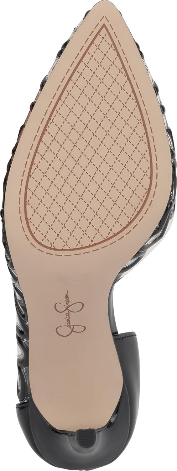 imageJessica Simpson Womens PalvinBlackClear Faux Leather