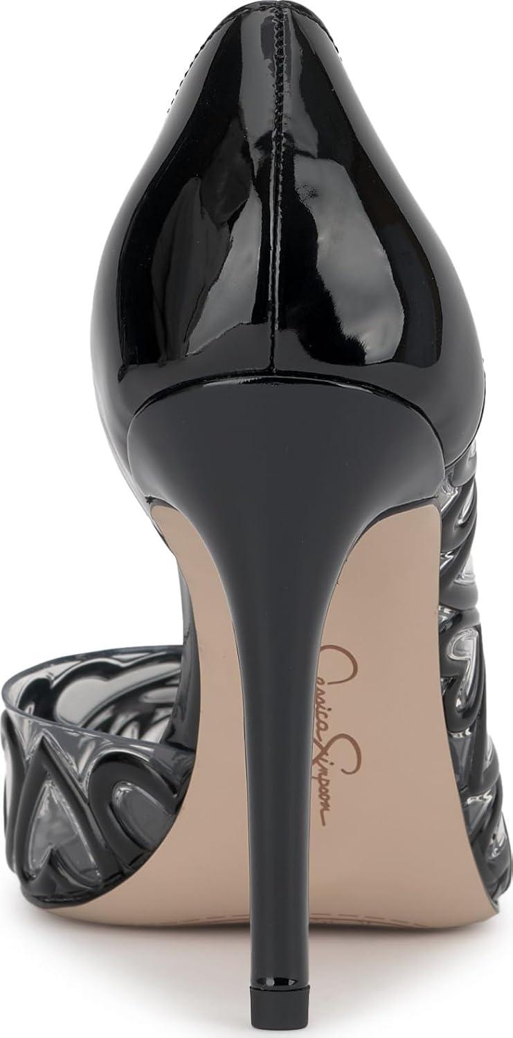imageJessica Simpson Womens PalvinBlackClear Faux Leather