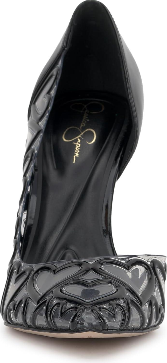 imageJessica Simpson Womens PalvinBlackClear Faux Leather