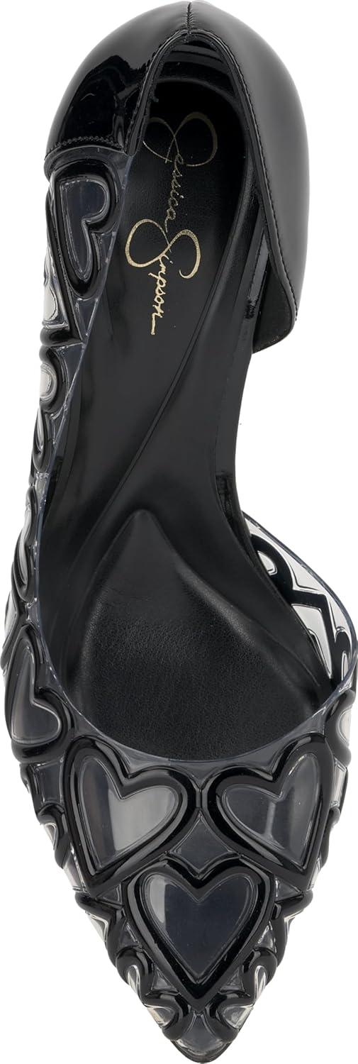 imageJessica Simpson Womens PalvinBlackClear Faux Leather