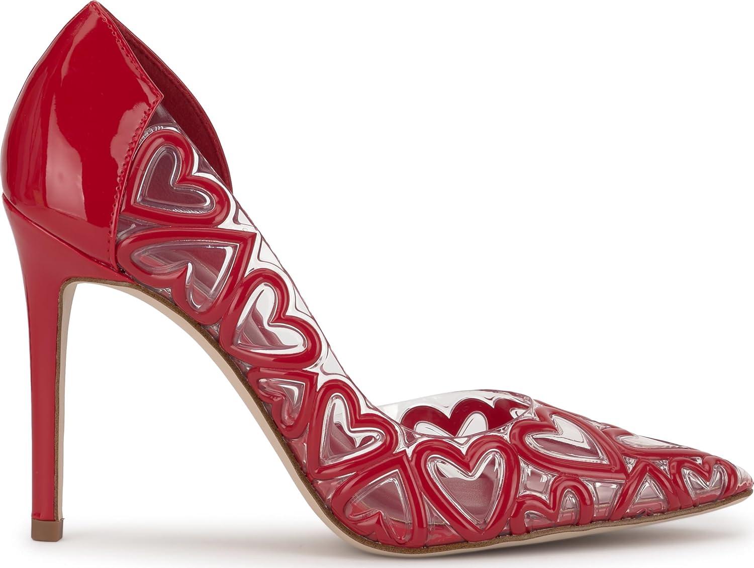 imageJessica Simpson Womens PalvinRed MuseClear Faux Leather
