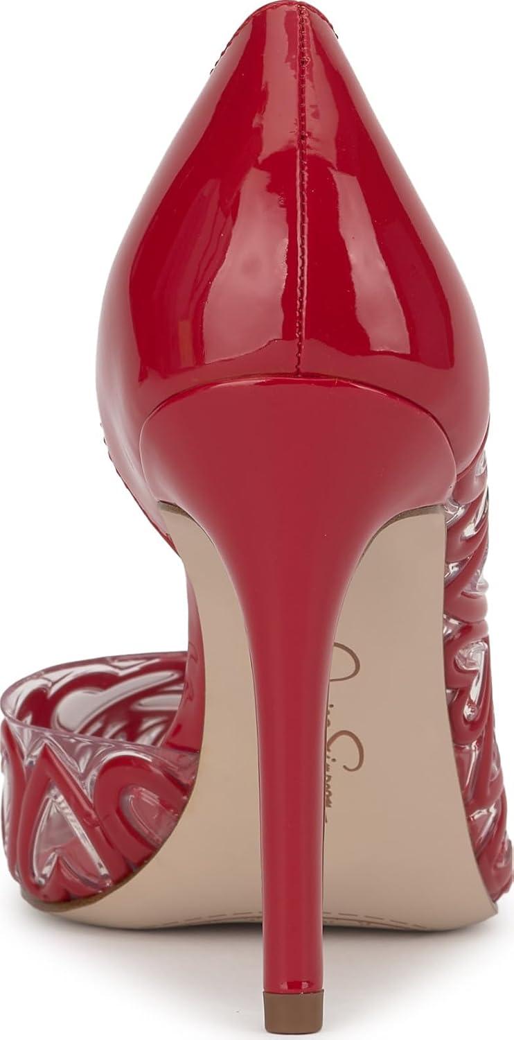 imageJessica Simpson Womens PalvinRed MuseClear Faux Leather