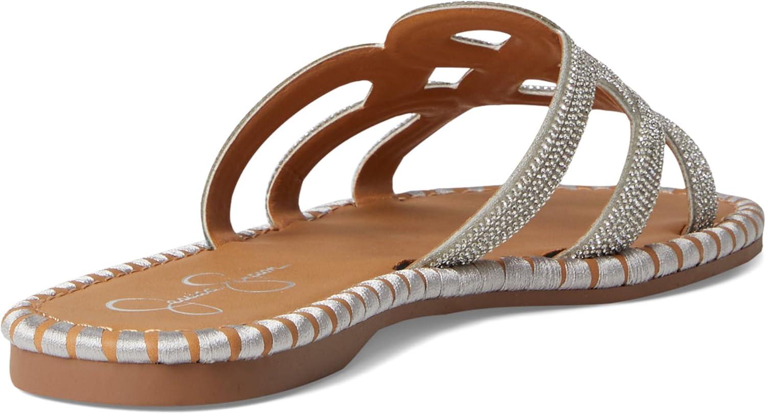 imageJessica Simpson womens Bria Flat Woven SandalsSilver
