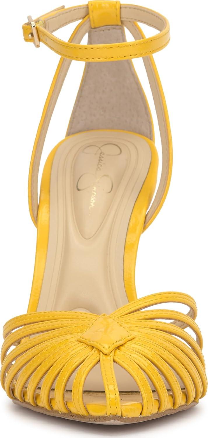 imageJessica Simpson Womens PaveriGolden Lemon Crinkle Patent