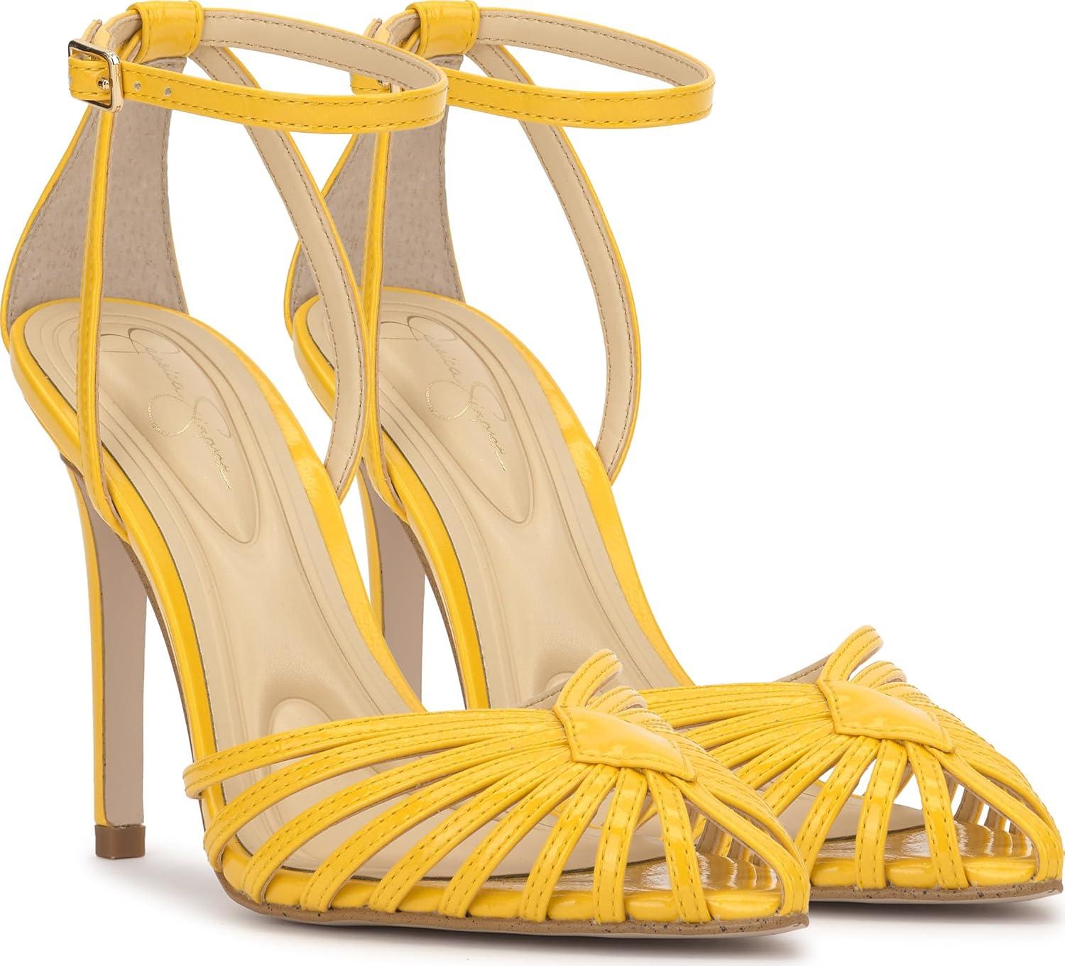 imageJessica Simpson Womens PaveriGolden Lemon Crinkle Patent