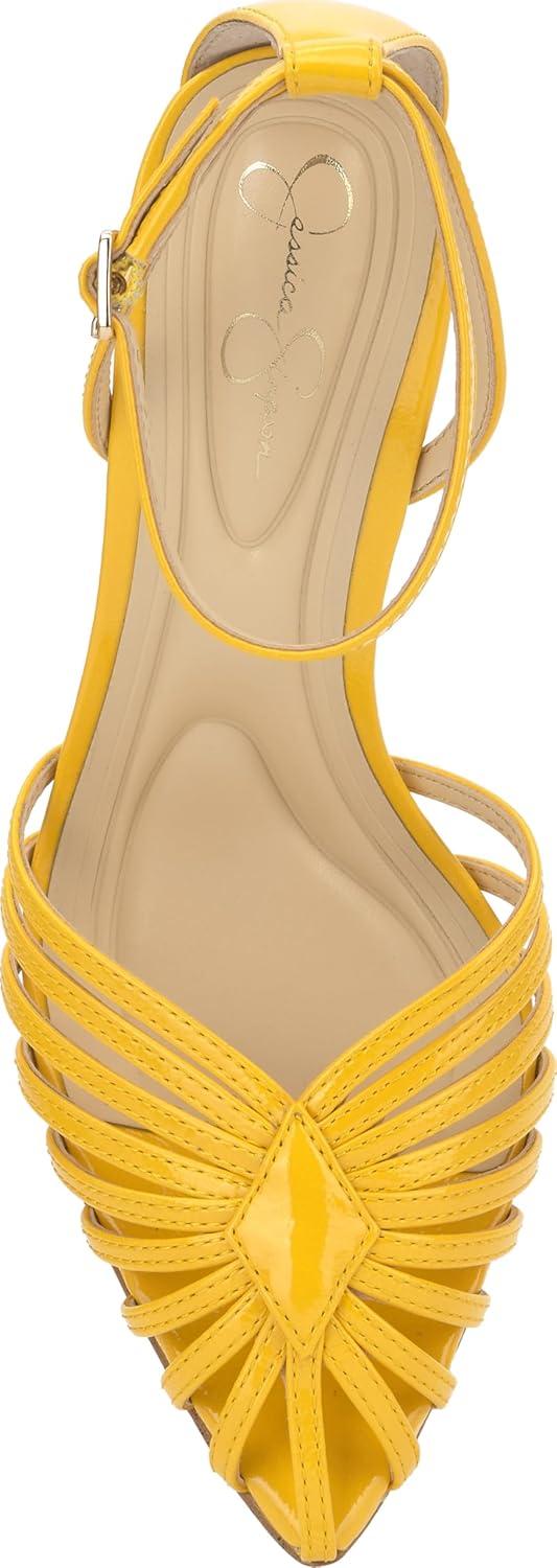 imageJessica Simpson Womens PaveriGolden Lemon Crinkle Patent