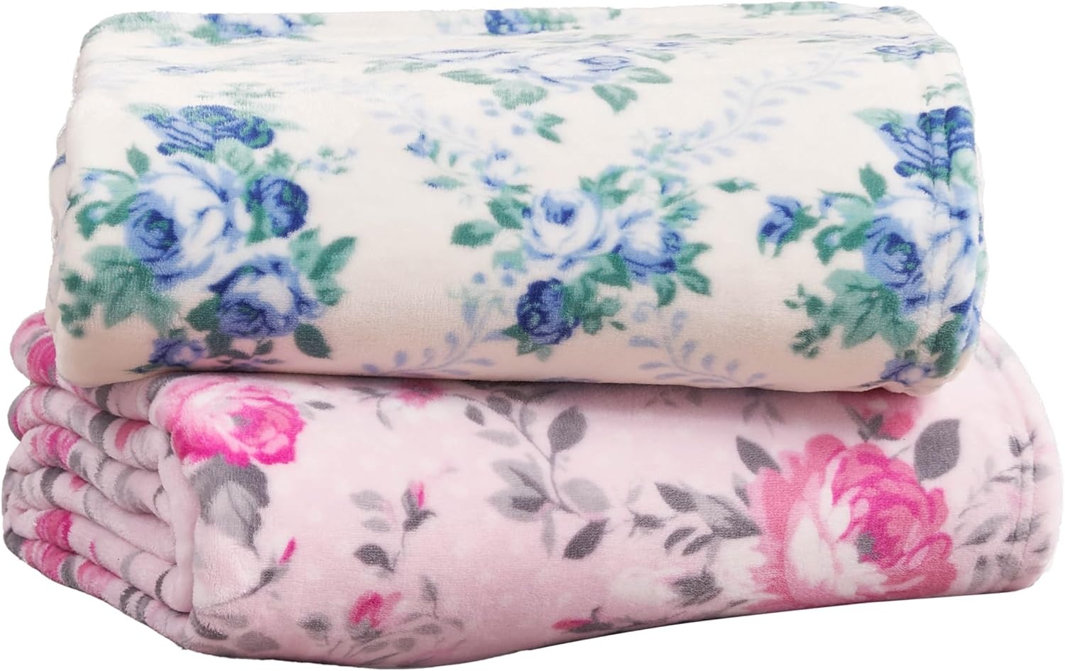image:imageJessica Simpson Oversized 60X70 Plush Throw Blanket Esther Blush RosesBraelyn Blue Roses