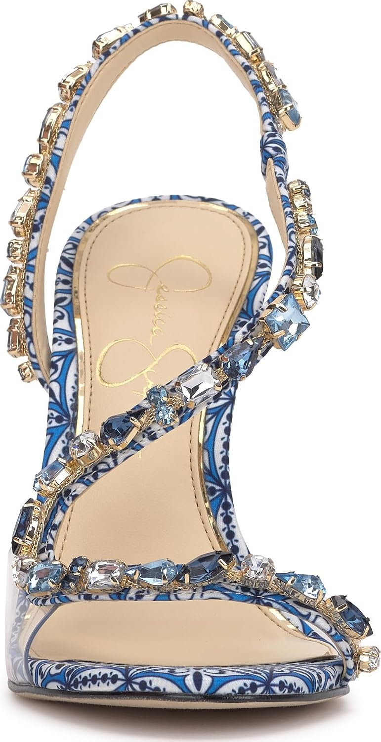 image:imageJessica Simpson Jaycin Embellished Heeled SandalsAtlantic Blue