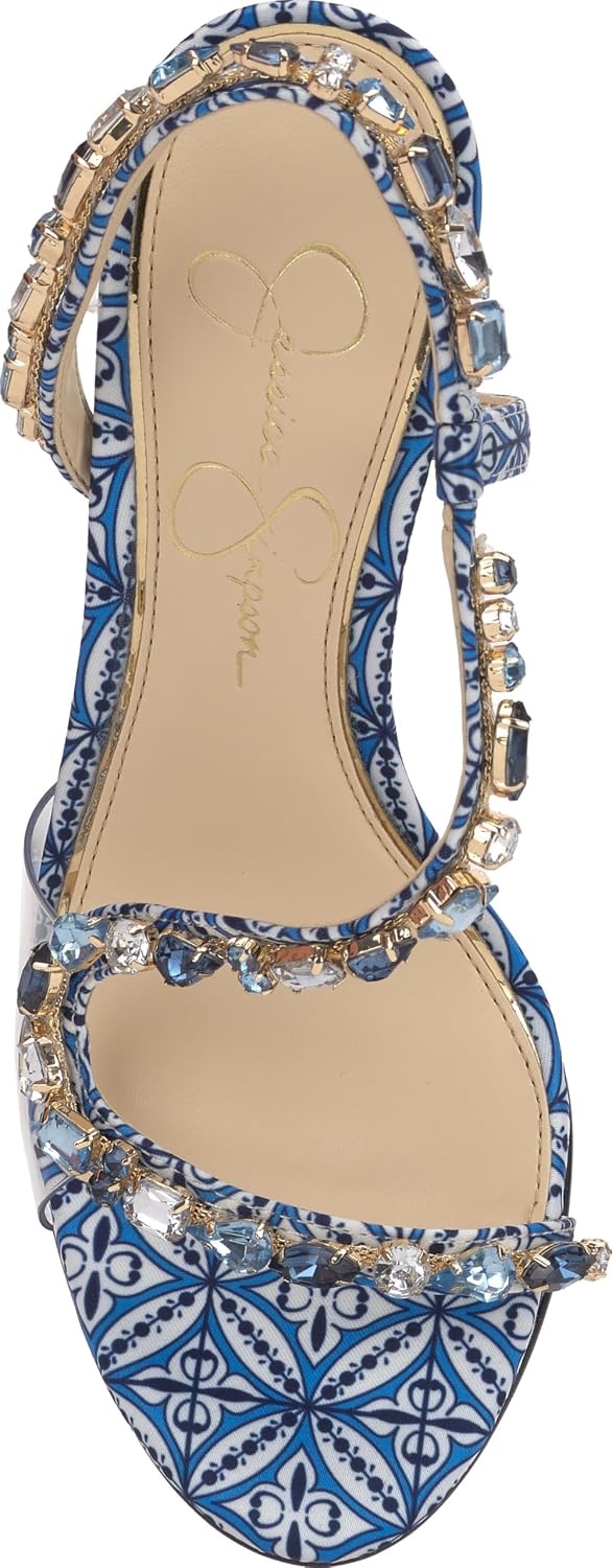 image:imageJessica Simpson Jaycin Embellished Heeled SandalsAtlantic Blue