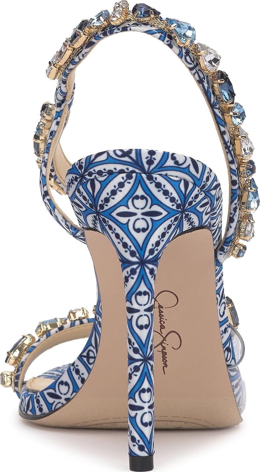 image:imageJessica Simpson Jaycin Embellished Heeled SandalsAtlantic Blue