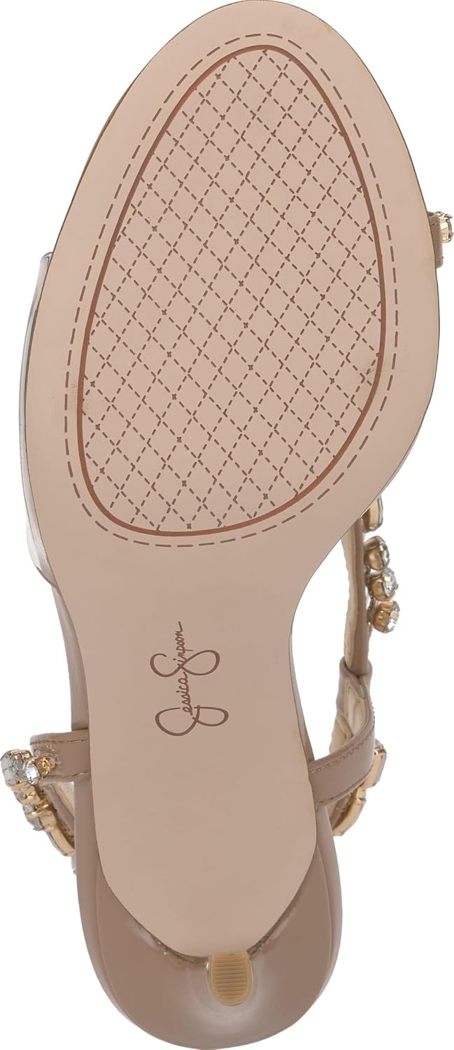image:imageJessica Simpson Jaycin Embellished Heeled SandalsChai Latte