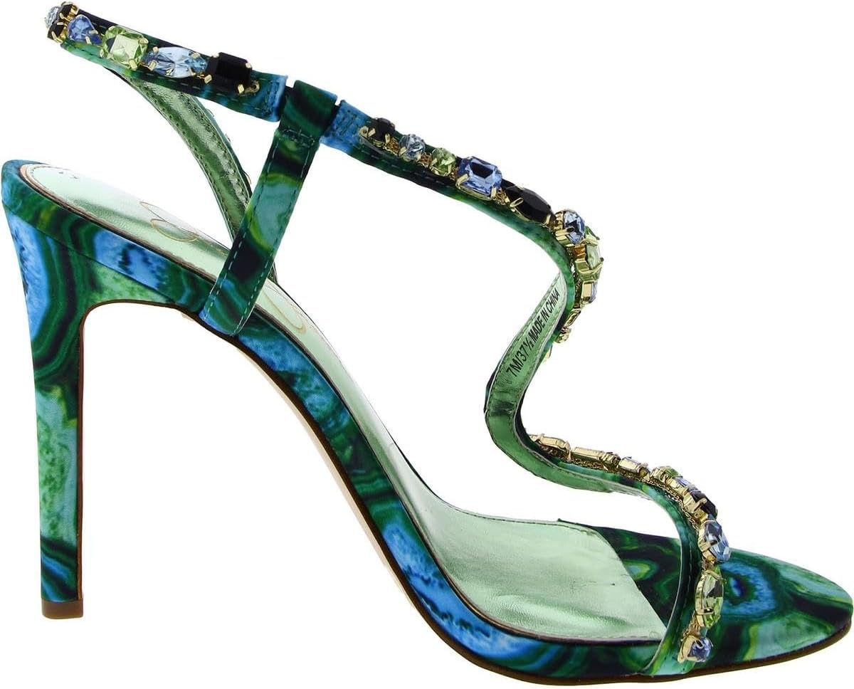 image:imageJessica Simpson Jaycin Embellished Heeled SandalsFluorite Combo