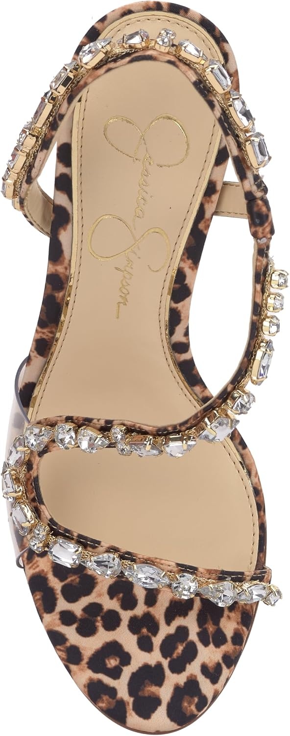 image:imageJessica Simpson Jaycin Embellished Heeled SandalsNatural