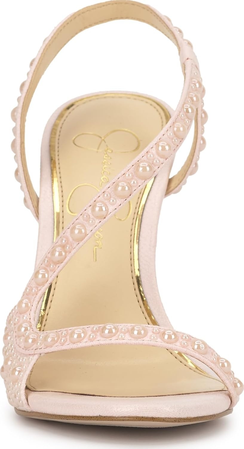 image:imageJessica Simpson Jaycin Embellished Heeled SandalsPastel Pink