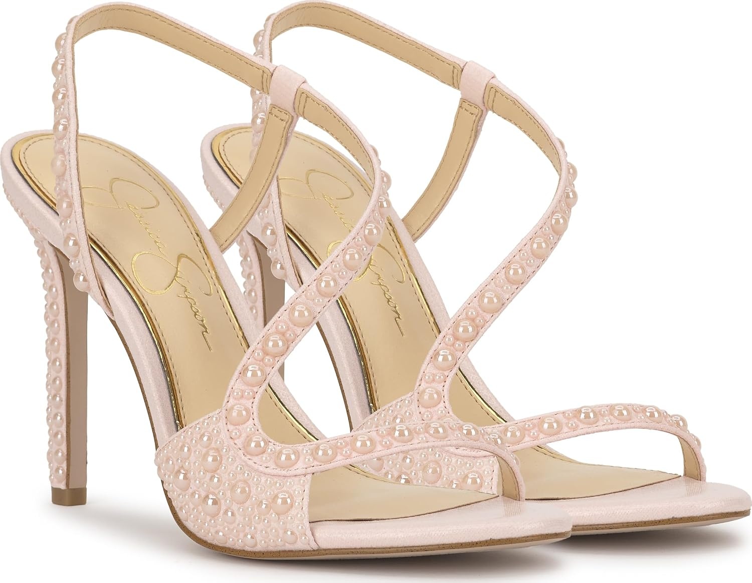 image:imageJessica Simpson Jaycin Embellished Heeled SandalsPastel Pink