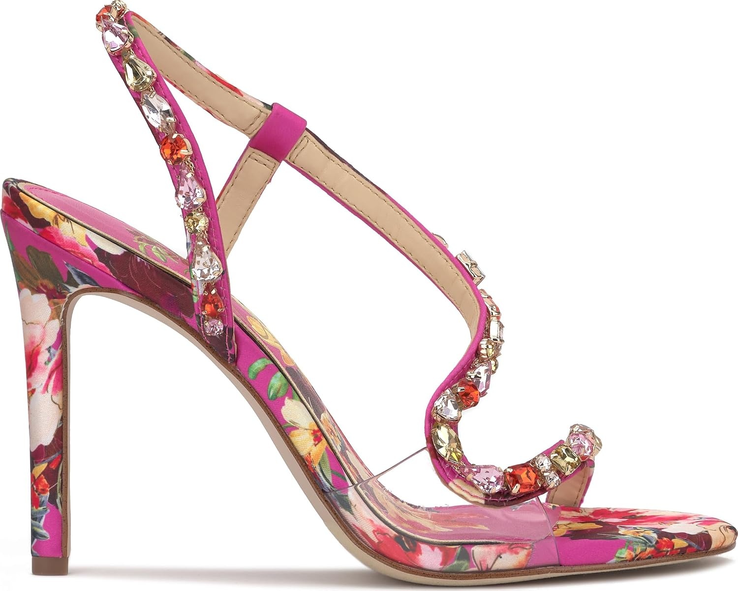 image:imageJessica Simpson Jaycin Embellished Heeled SandalsPink Combo