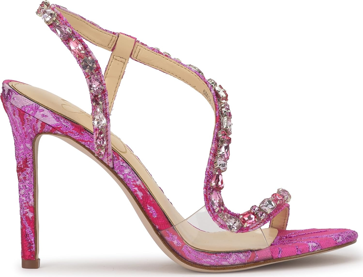 image:imageJessica Simpson Jaycin Embellished Heeled SandalsPinkRed Combo