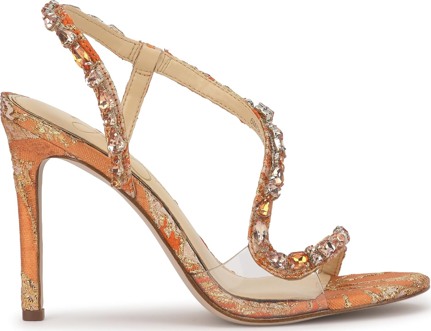 image:imageJessica Simpson Jaycin Embellished Heeled SandalsTangerine Combo