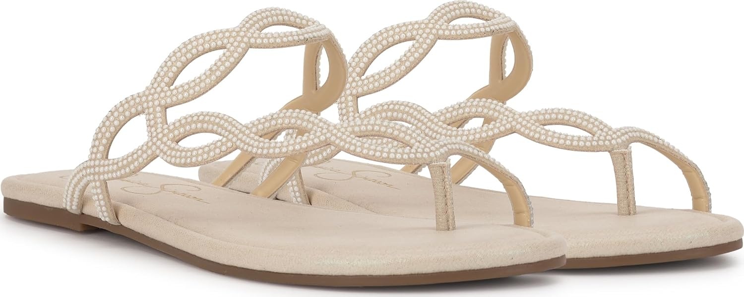 image:imageJessica Simpson Womens AloniSoft Ivory Shimmer Sand