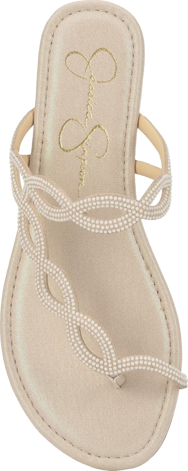 image:imageJessica Simpson Womens AloniSoft Ivory Shimmer Sand