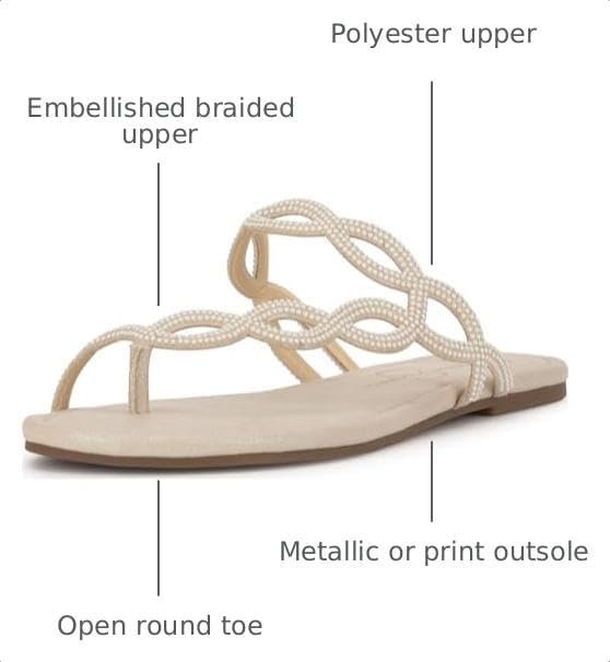 image:imageJessica Simpson Womens AloniSoft Ivory Shimmer Sand