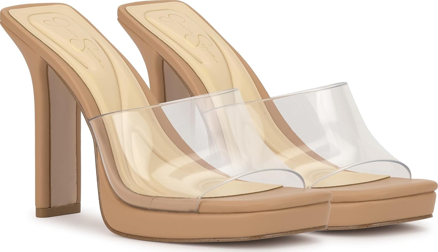 image:imageJessica Simpson Womens Azelica High Heel SandalClearBuff