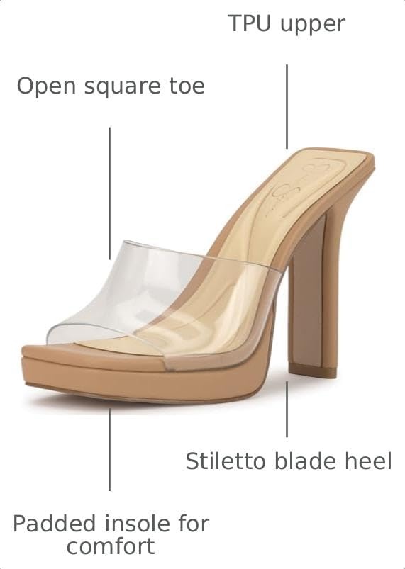 image:imageJessica Simpson Womens Azelica High Heel SandalClearBuff