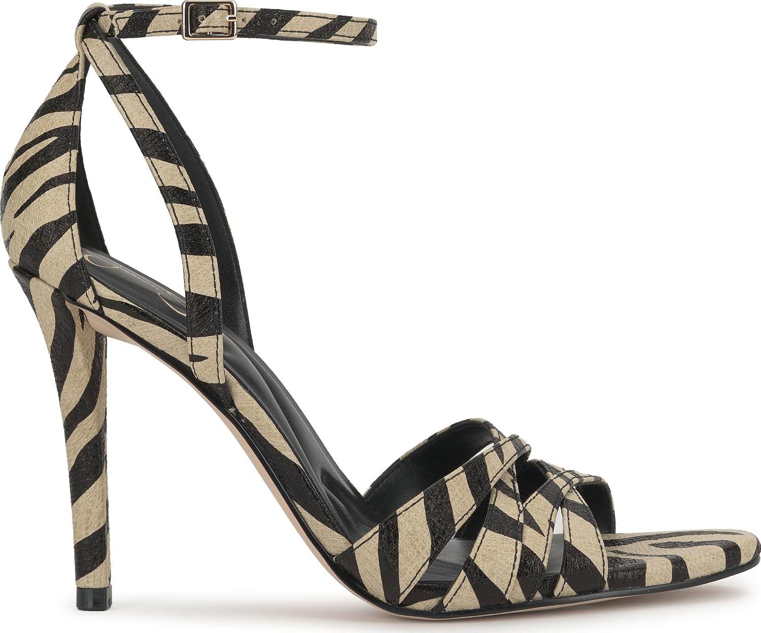 image:imageJessica Simpson Womens Calisa Strappy High Heel SandalBone Combo Crackled Shimmer Zebra