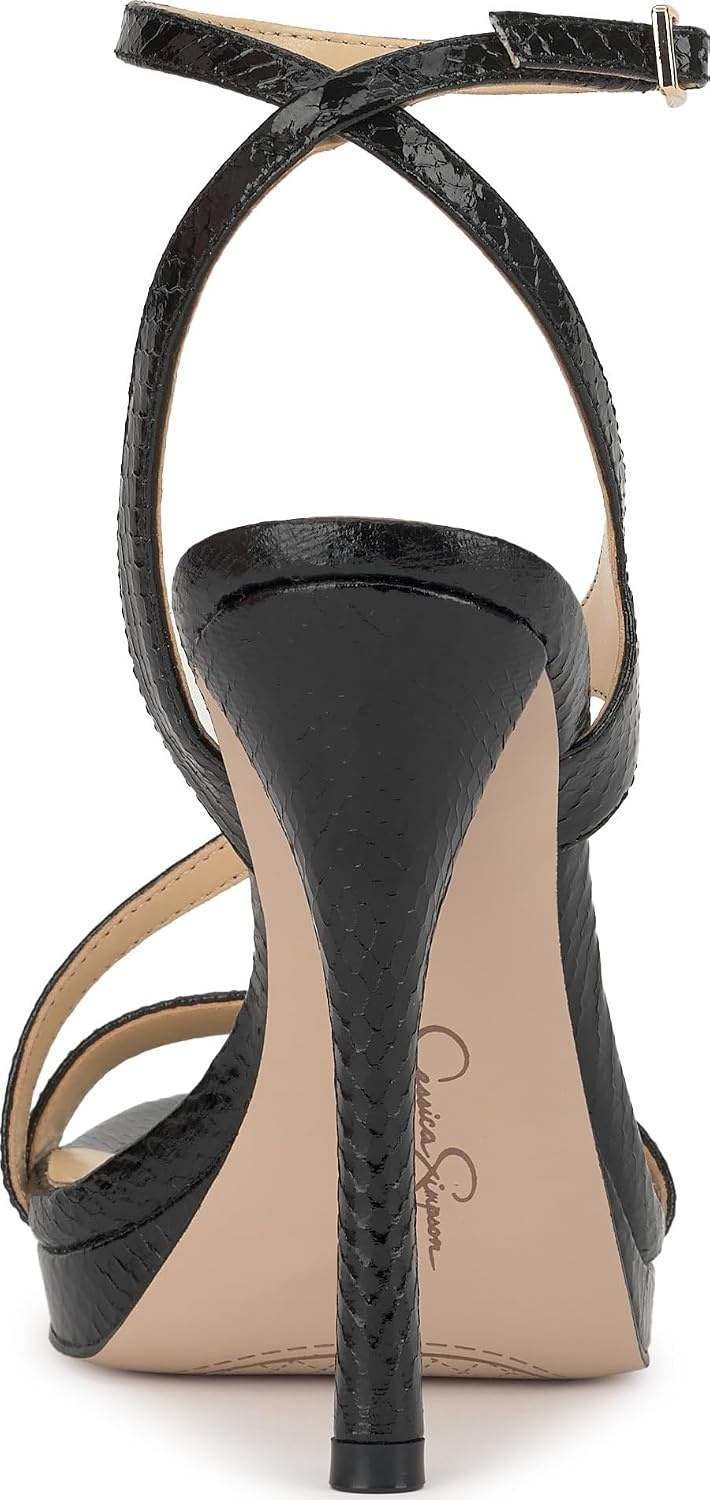image:imageJessica Simpson Womens Dixia Ankle Strap Heeled SandalsBlack