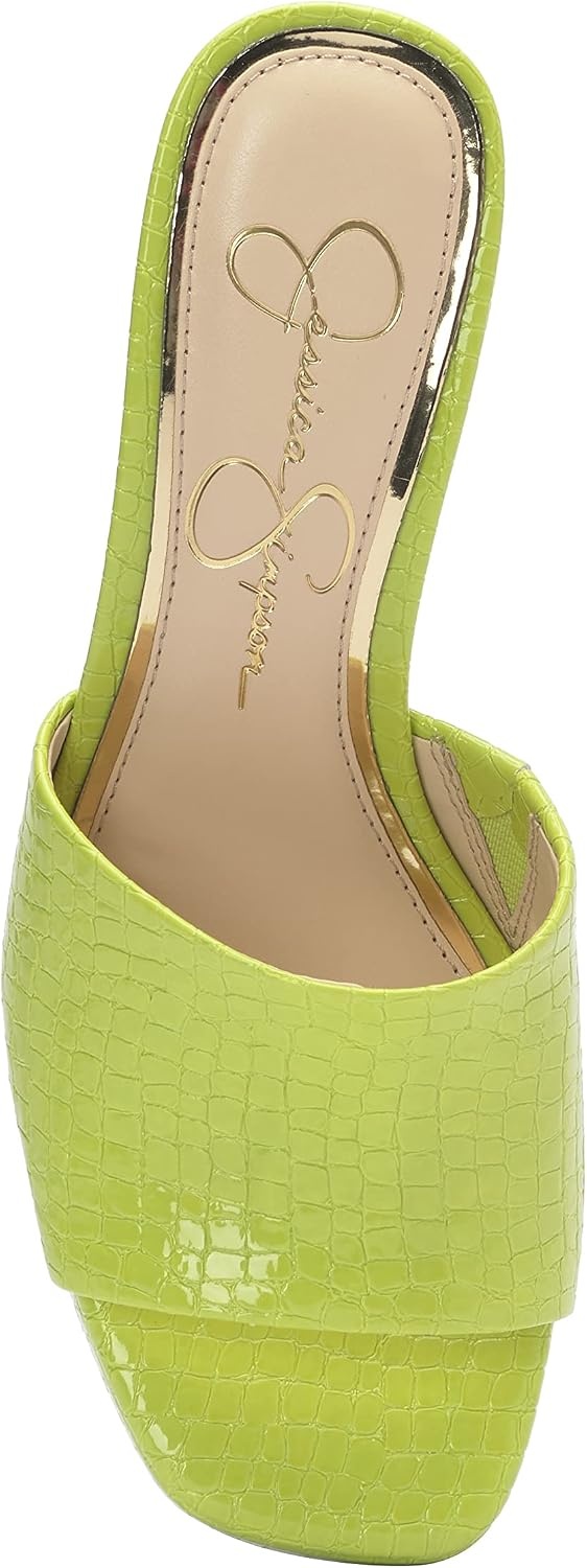 image:imageJessica Simpson Womens Elyzza Mule Platform SandalLime Sydney Croco