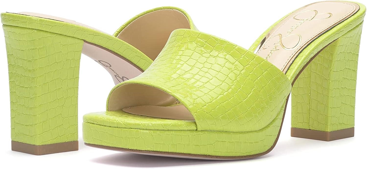 image:imageJessica Simpson Womens Elyzza Mule Platform SandalLime Sydney Croco