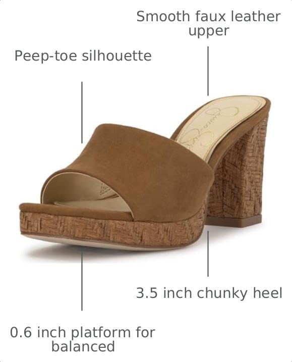 image:imageJessica Simpson Womens Elyzza Mule Platform SandalTuscan Tan