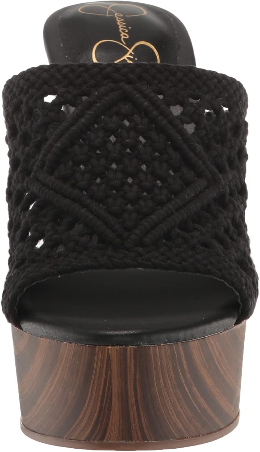 image:imageJessica Simpson Womens Shelbie Block Heel Platform MuleBlack Macrame