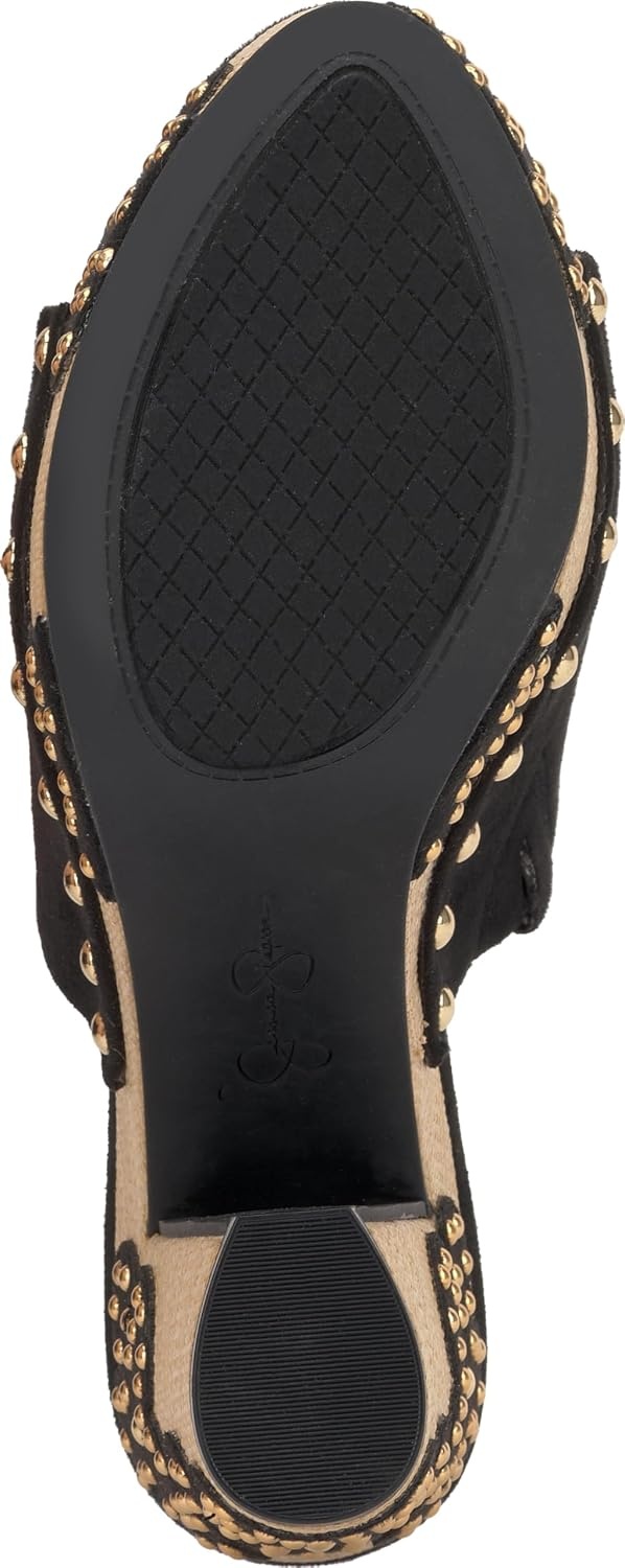 image:imageJessica Simpson Womens Shelbie Block Heel Platform MuleBlack Supreme Microsuede