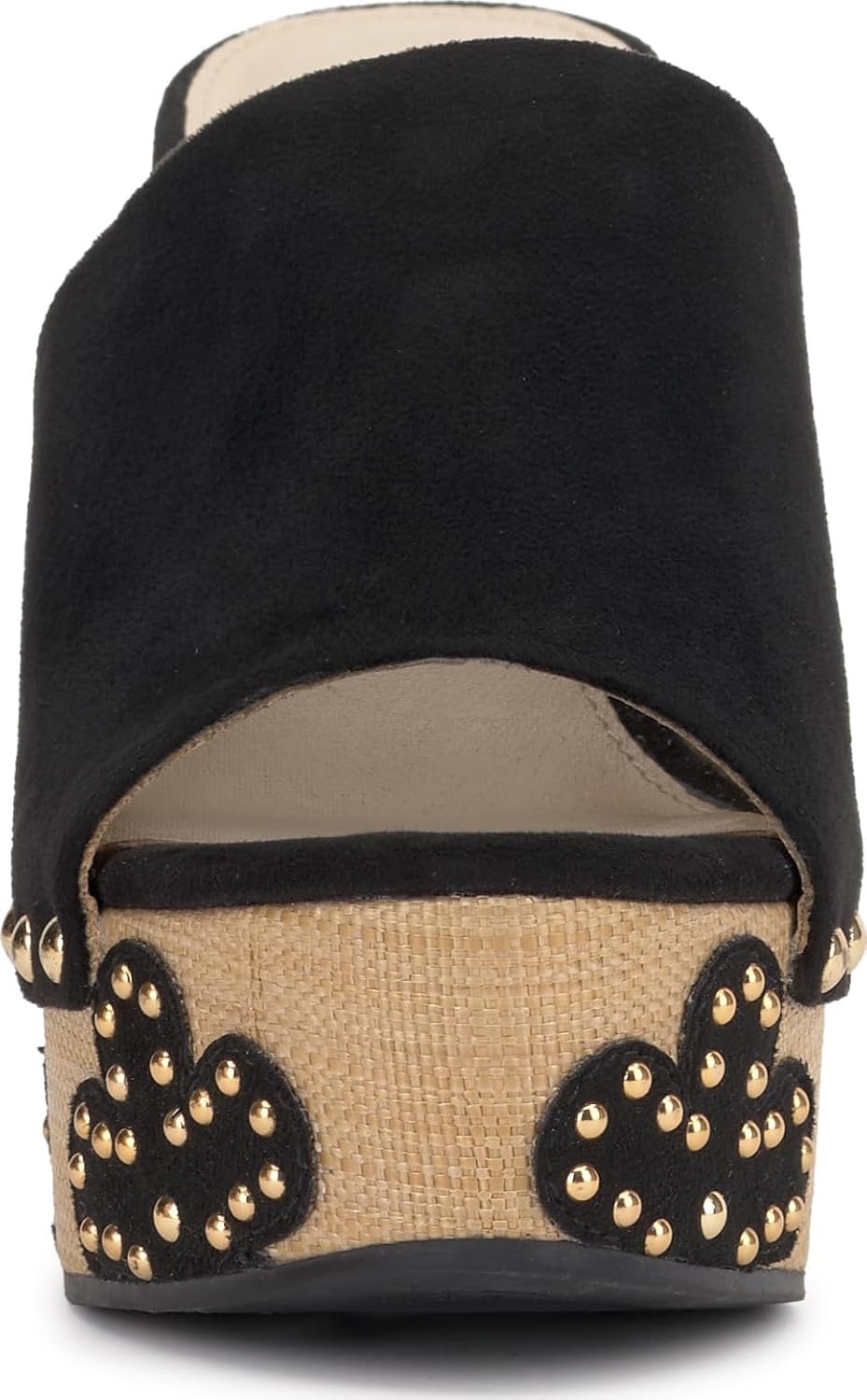 image:imageJessica Simpson Womens Shelbie Block Heel Platform MuleBlack Supreme Microsuede