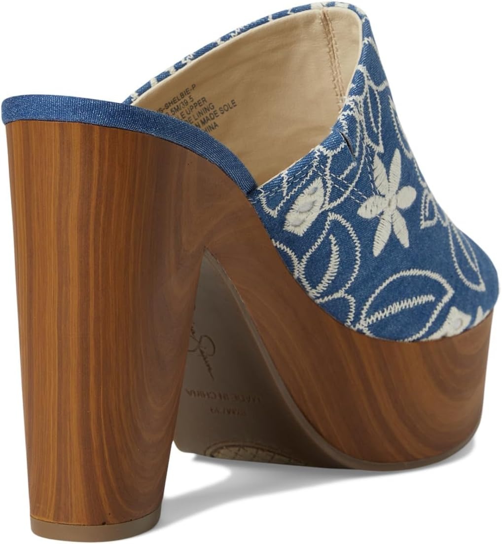 image:imageJessica Simpson Womens Shelbie Block Heel Platform MuleMedium Blue