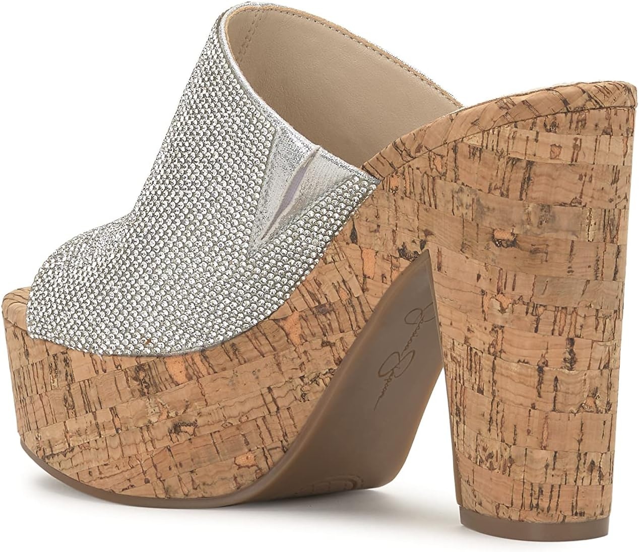 image:imageJessica Simpson Womens Shelbie Block Heel Platform MuleSilver
