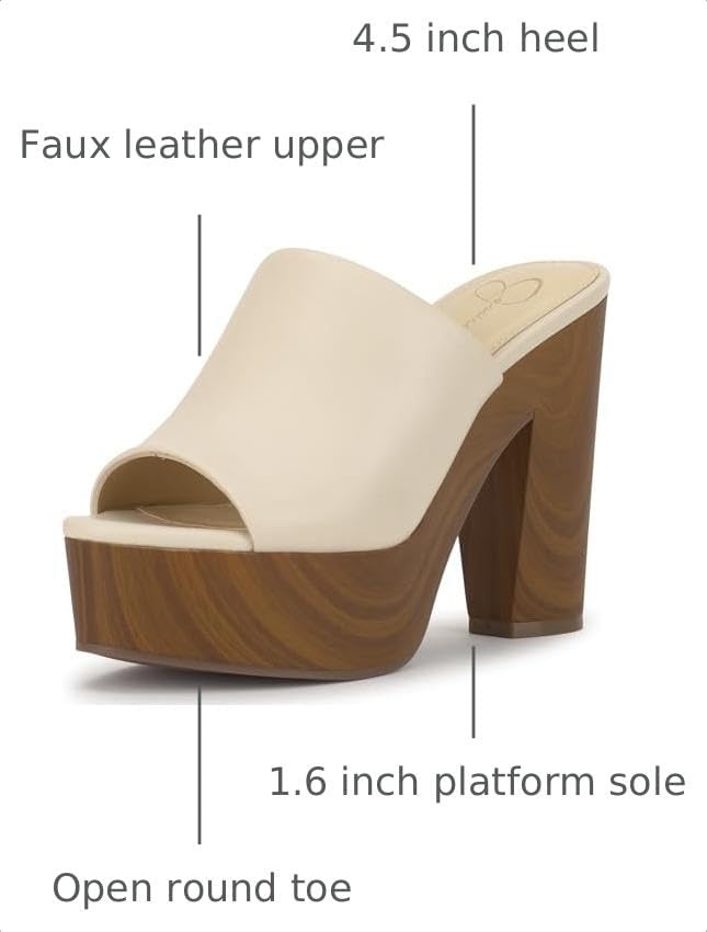 image:imageJessica Simpson Womens Shelbie Block Heel Platform MuleSoft Ivory