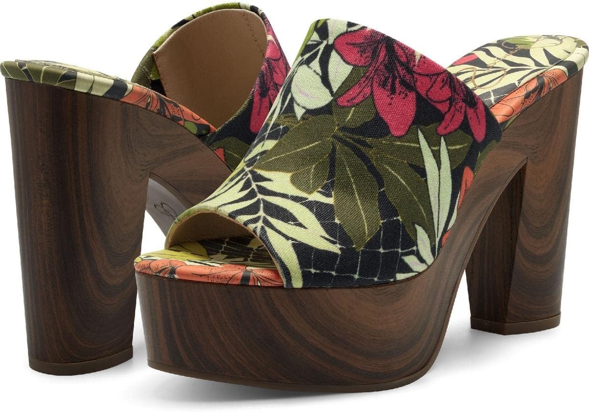 image:imageJessica Simpson Womens Shelbie Block Heel Platform MuleTropical Multi Lily of Jungle