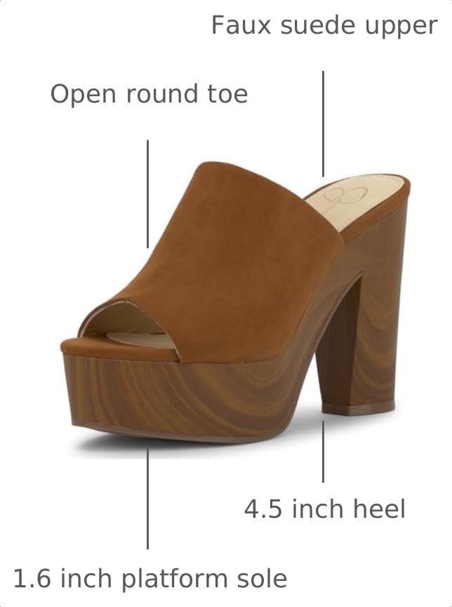 image:imageJessica Simpson Womens Shelbie Block Heel Platform MuleTuscan Tan