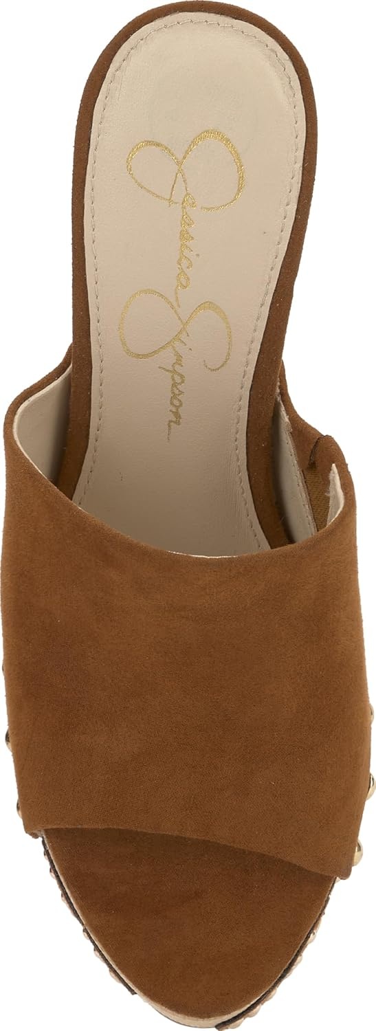 image:imageJessica Simpson Womens Shelbie Block Heel Platform MuleTuscan Tan Supreme Microsuede